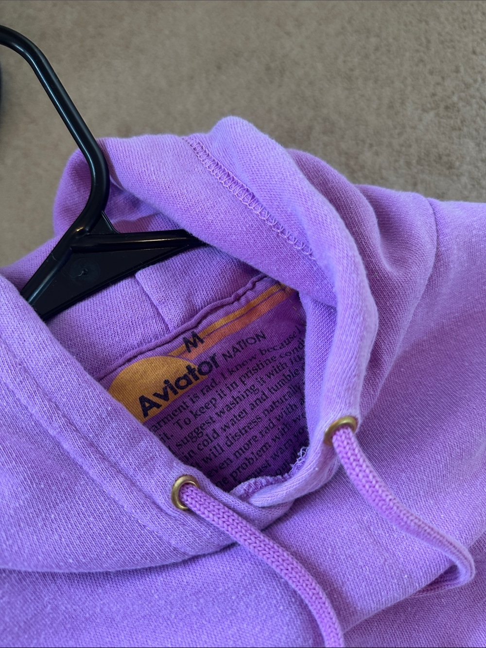 Aviator Nation Purple Hooded Sleeveless Poncho Worn Once - Picture 3 of 3